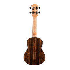Tiki '22 Series' Spruce Solid Top Electric Soprano Ukulele with Hard Case (Natural Gloss)