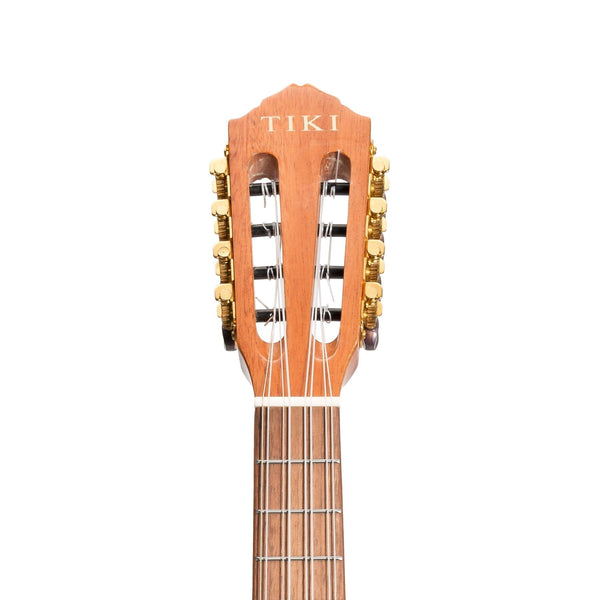 Tiki 8 String Mahogany Solid Top Electric Ukulele with Hard Case (Natural Gloss)