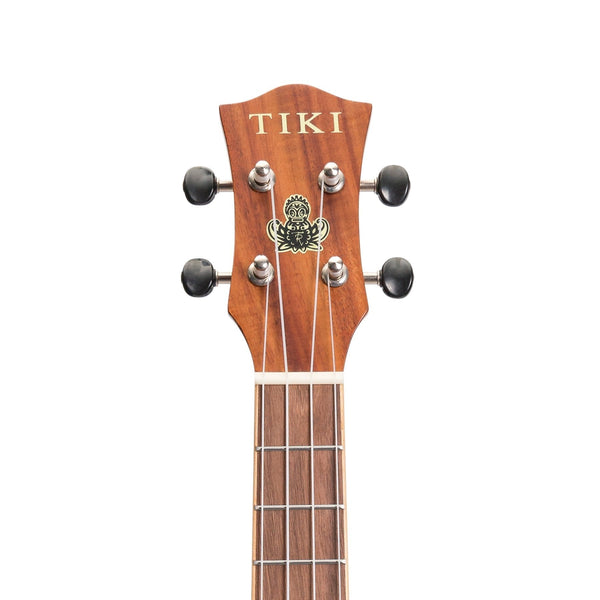 Tiki '9 Series' Koa Solid Top Electric Cutaway Tenor Ukulele with Hard Case (Natural Satin)-TKT-9CP-NST