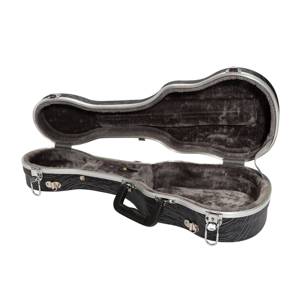 Tiki Deluxe Shaped Soprano Ukulele Flight Case (Grey/Black)