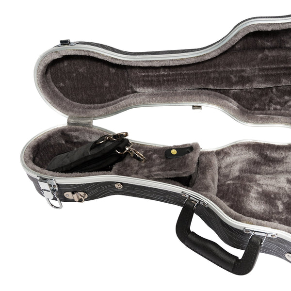 Tiki Deluxe Shaped Soprano Ukulele Flight Case (Grey/Black)