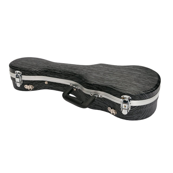 Tiki Deluxe Shaped Soprano Ukulele Flight Case (Grey/Black)