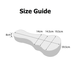 Tiki Deluxe Shaped Soprano Ukulele Flight Case (Grey/Black)