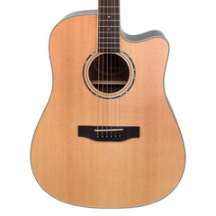 Timberidge '3 Series' Spruce Solid Top Acoustic-Electric Dreadnought Cutaway Guitar (Natural Gloss)