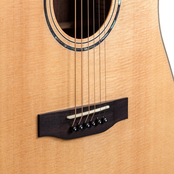 Timberidge '3 Series' Spruce Solid Top Acoustic-Electric Dreadnought Cutaway Guitar (Natural Gloss)