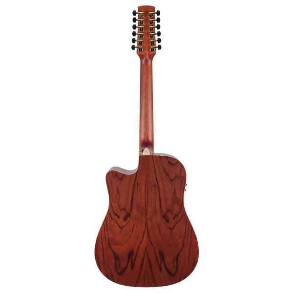 Timberidge '4 Series' 12-String Cedar Solid Top Acoustic-Electric Dreadnought Cutaway Guitar (Natural Satin)