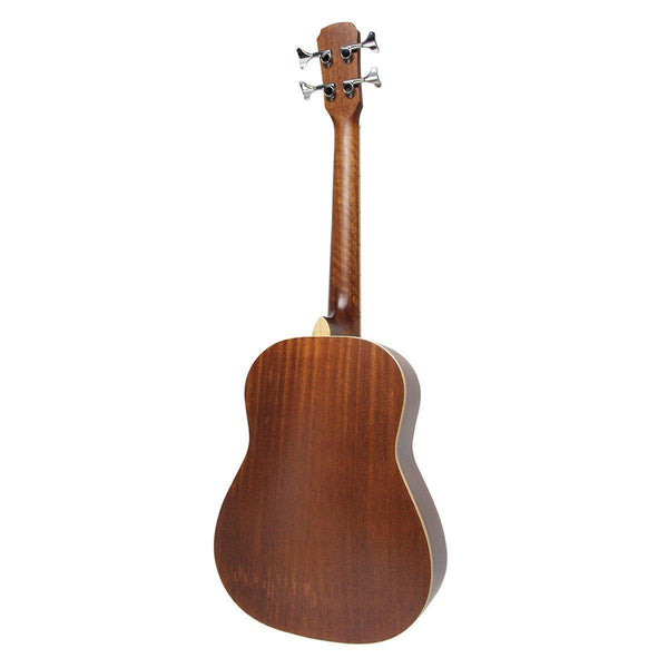 Timberidge '4 Series' Cedar Solid Top Acoustic-Electric Bass Travel Guitar with Gig Bag (Natural Satin)