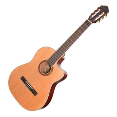 Timberidge '4 Series' Cedar Solid Top Acoustic-Electric Classical Cutaway Guitar (Natural Satin)