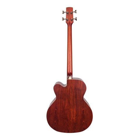 Timberidge '4 Series' Cedar Solid Top Acoustic-Electric Cutaway Bass Guitar (Natural Satin)-TRBC-4-NST