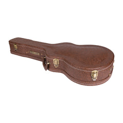 Timberidge Deluxe Shaped 12-String Small Body Acoustic Guitar Hard Case (Paisley Brown)-TGC-F44T12-PASBRN