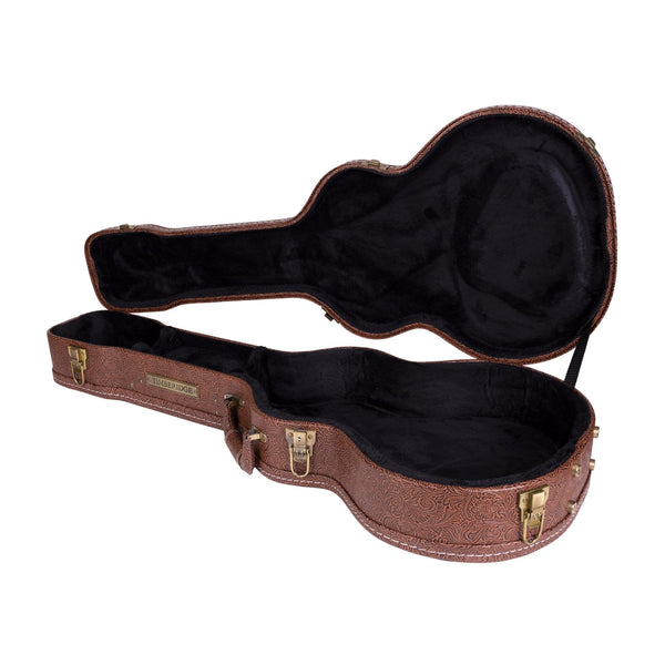 Timberidge Deluxe Shaped 12-String Traveller Acoustic Guitar Hard Case (Paisley Brown)