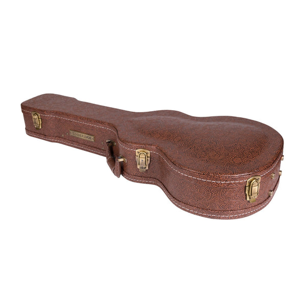 Timberidge Deluxe Shaped 12-String Traveller Acoustic Guitar Hard Case (Paisley Brown)