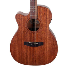 Timberidge 'Messenger Series' Left Handed Mahogany Solid Top Acoustic-Electric Small Body Cutaway Guitar (Natural Satin)