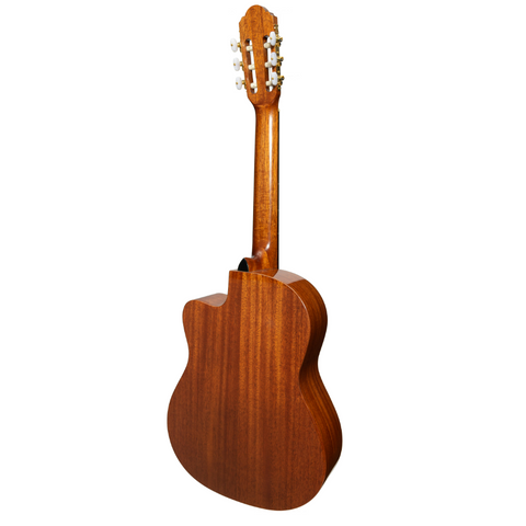 Timberidge 'Messenger Series' Mahogany Solid Top Acoustic-Electric Classical Cutaway Guitar (Natural Gloss)-TRCC-MM-NGL